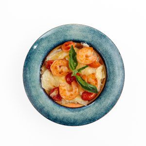Фетучини с креветкой